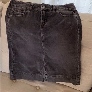 Grey corduroy skirt j.jill